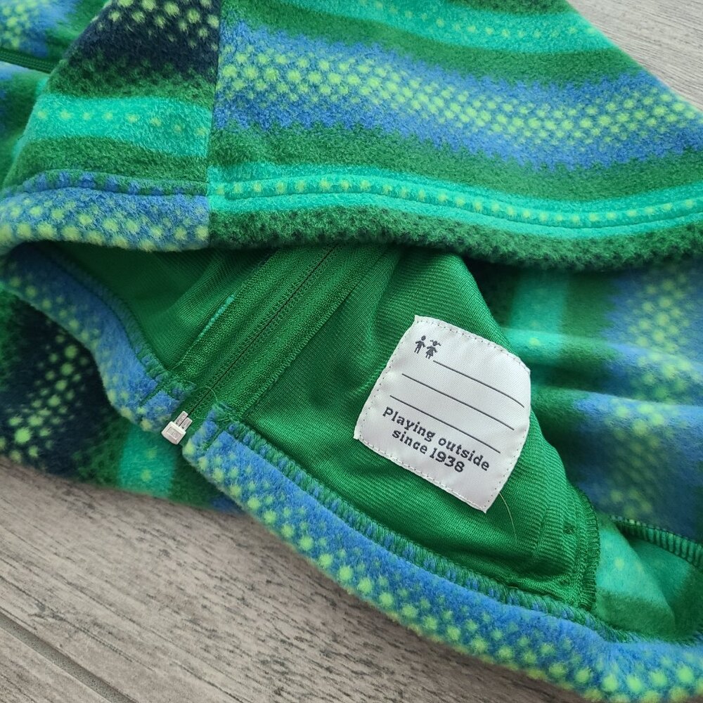 Columbia kids fleece zippered sweater green and black size L 14/16 - Picture 9 of 10